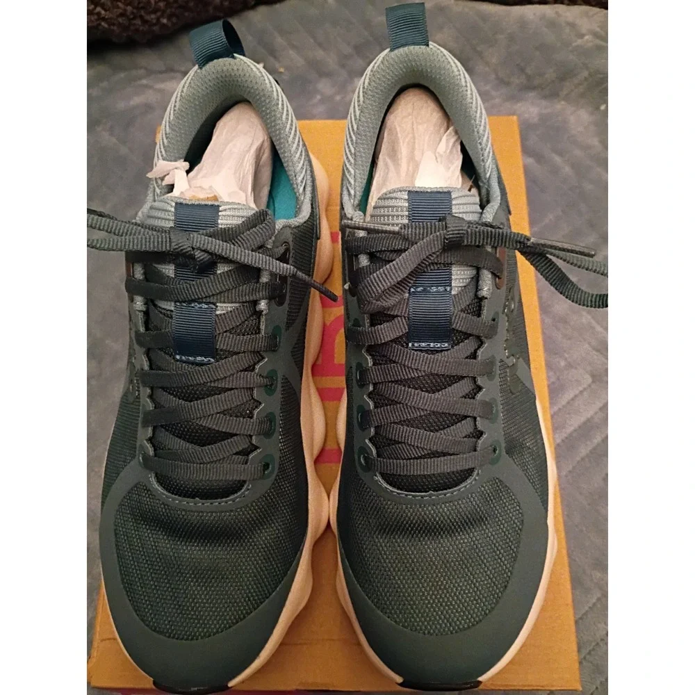 Ryka Podflow Deep Sea Green  Mesh Women's Walking Sneakers Lace Up Eco-Conscious
